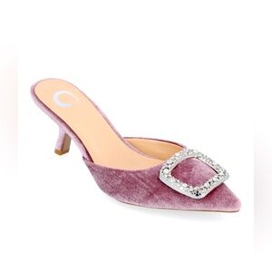 BNWT Journee Lilac Velvet Kitten Heel